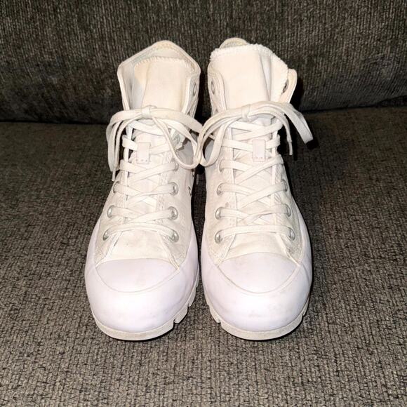 Converse Chuck Taylor All Star Lugged Heel Shoes Women 8 White High-Top Sneakers - Picture 2 of 7